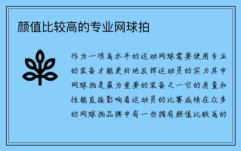 颜值比较高的专业网球拍